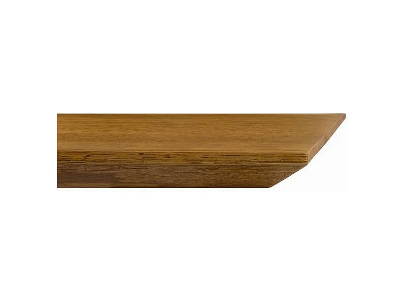 Mesa de carvalho maciço nodoso, armação de vidro, 180x90 cm - PARIOLI
