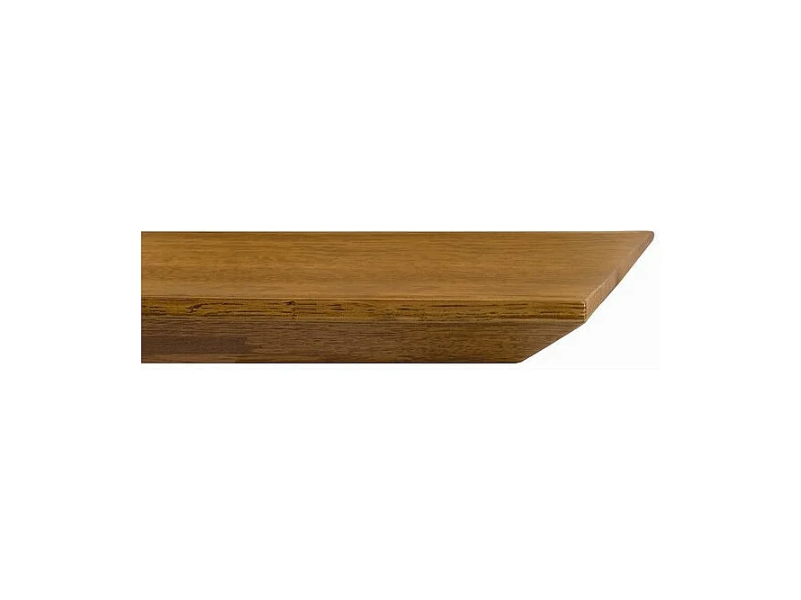 Tisch aus massiver, astiger Eiche, Glasrahmen, 180x90 cm - PARIOLI