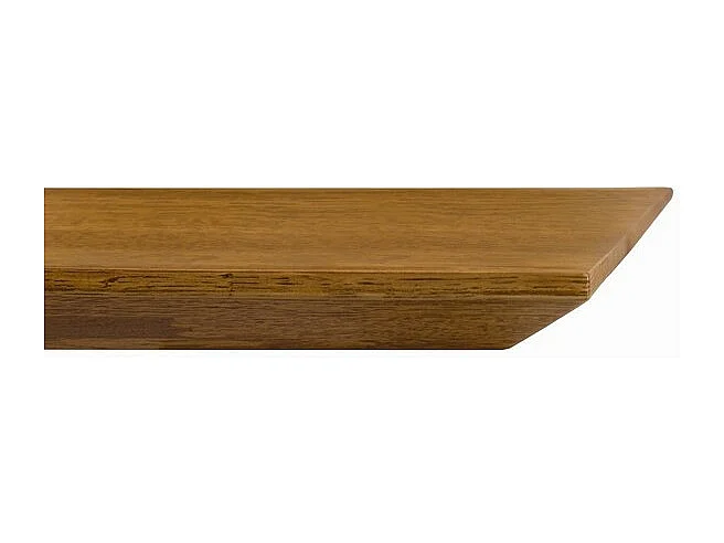 Massief knoestige eiken tafel, glazen frame, 180x90 cm - PARIOLI