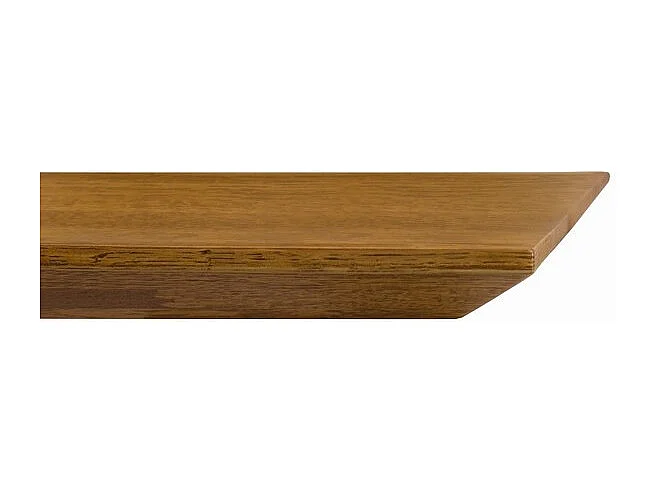 Massief knoestige eiken tafel, glazen frame, 180x90 cm - PARIOLI