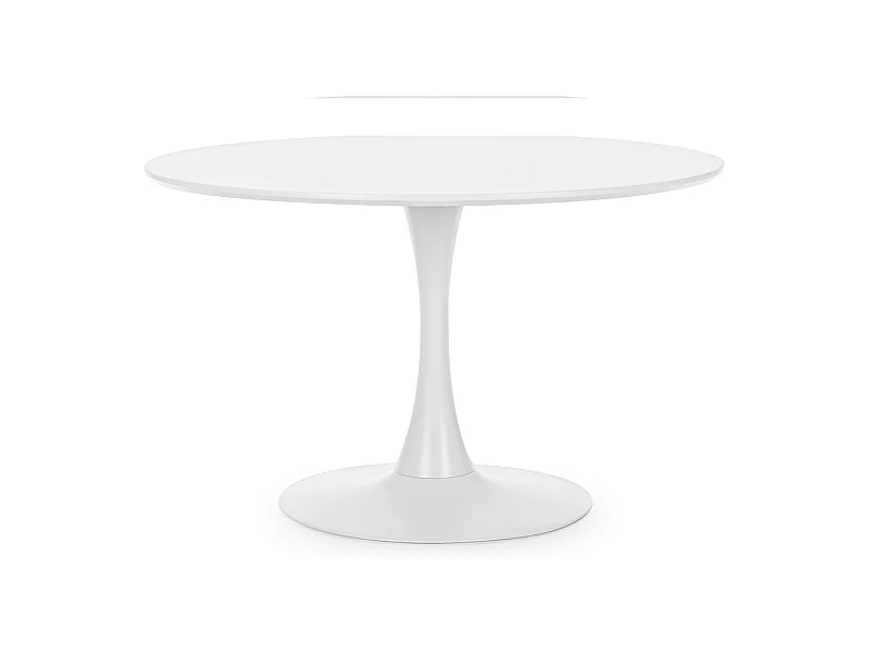 Weißer runder Tisch 120×75 cm - BLOOM