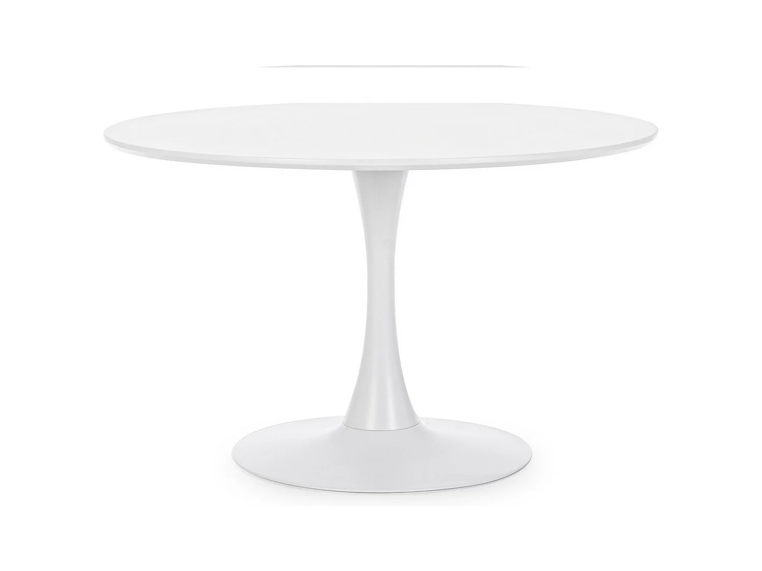 Weißer runder Tisch 120×75 cm - BLOOM