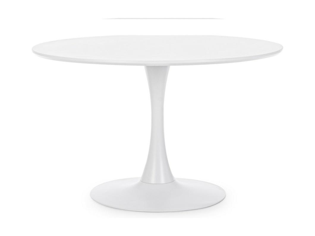 Weißer runder Tisch 120×75 cm - BLOOM