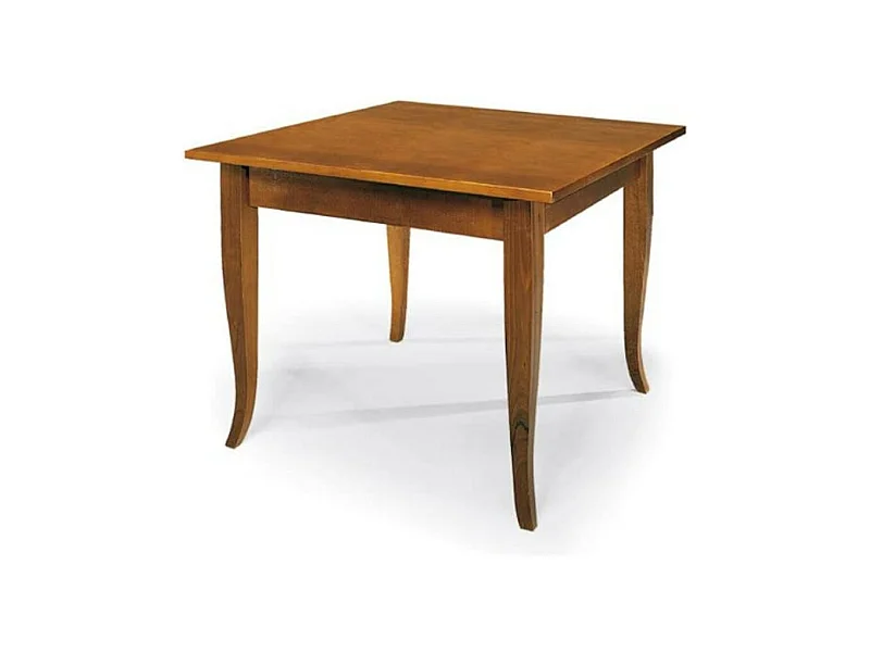 Ausziehbarer Holztisch in Nussbaumoptik 90x90 - 180x90 cm - SANTO SPIRITO