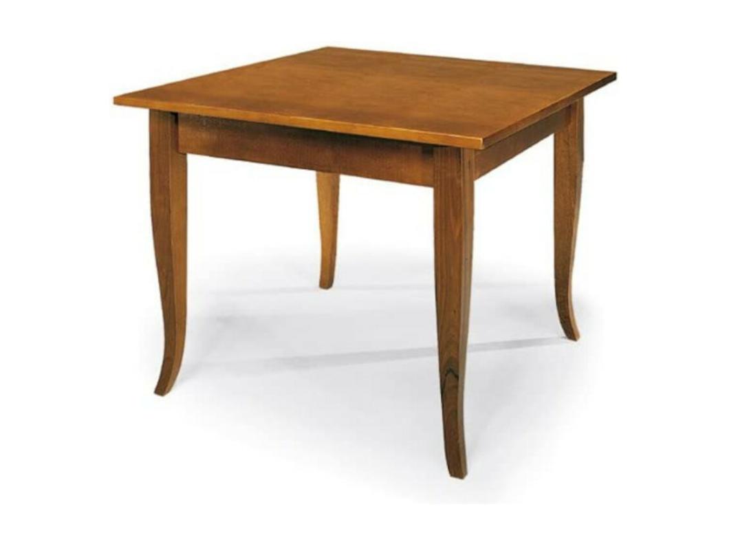 Uitschuifbare houten tafel in walnoot afwerking 90x90 - 180x90 cm - SANTO SPIRITO
