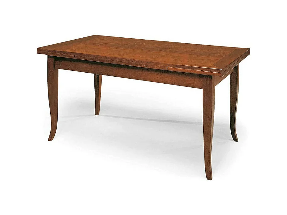 Table à rallonge en bois finition noyer 120x80 - 200x80 cm - SANTO SPIRITO