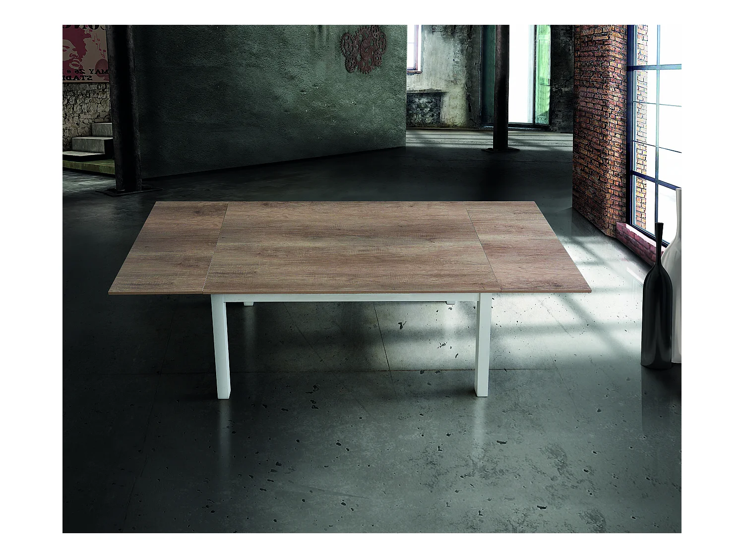 Table à rallonge en bois 130x70cm - 210x70cm - POSITANO