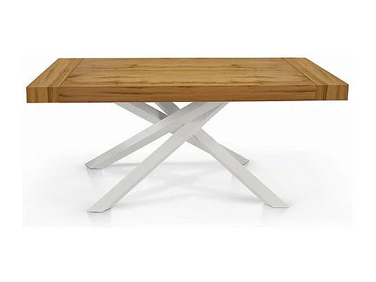 Tavolo in legno rovere nodato allungabile 180x100 cm - 280x100 cm - TRASTEVERE