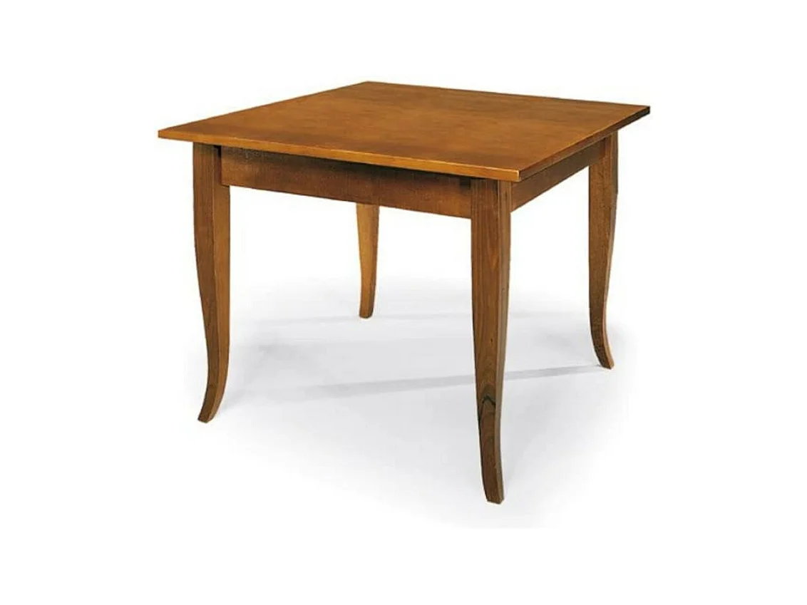 Table à rallonge en bois finition noyer, pliante 100x100 - 200x100 cm - SANTO SPIRITO