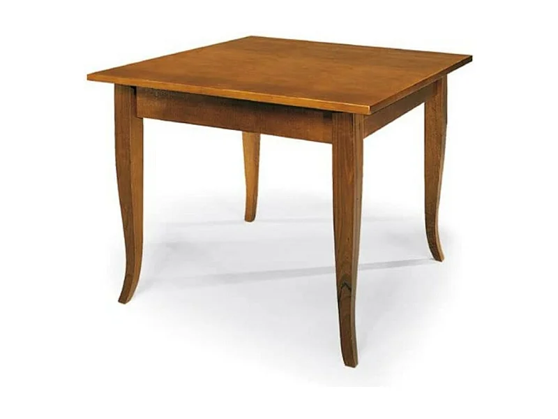 Houten uittrekbare tafel in walnoot, inklapbaar 100x100 - 200x100 cm - SANTO SPIRITO