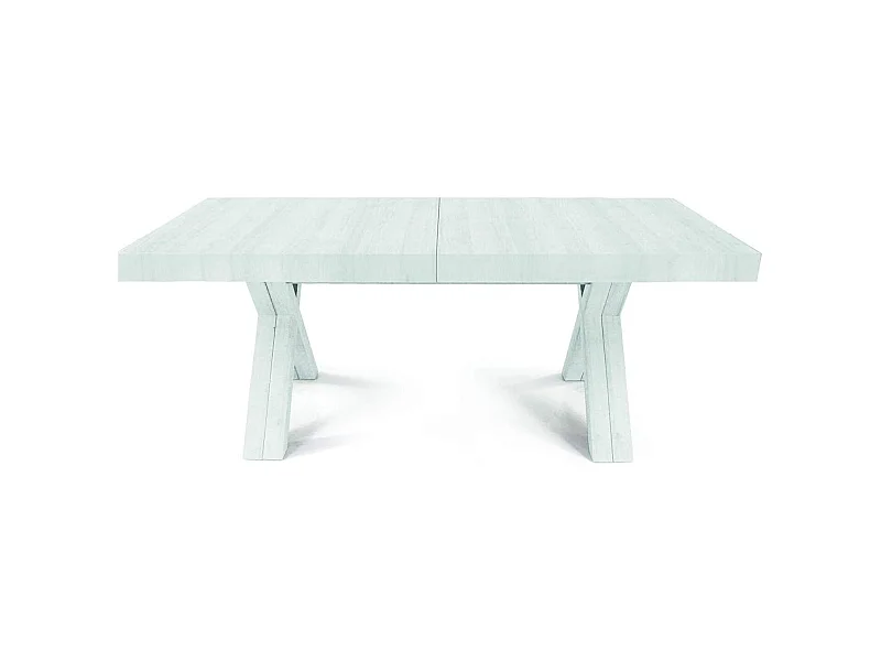 Ausziehbarer weißer Holztisch 180x100 cm - 480x100 cm - GALLIPOLI