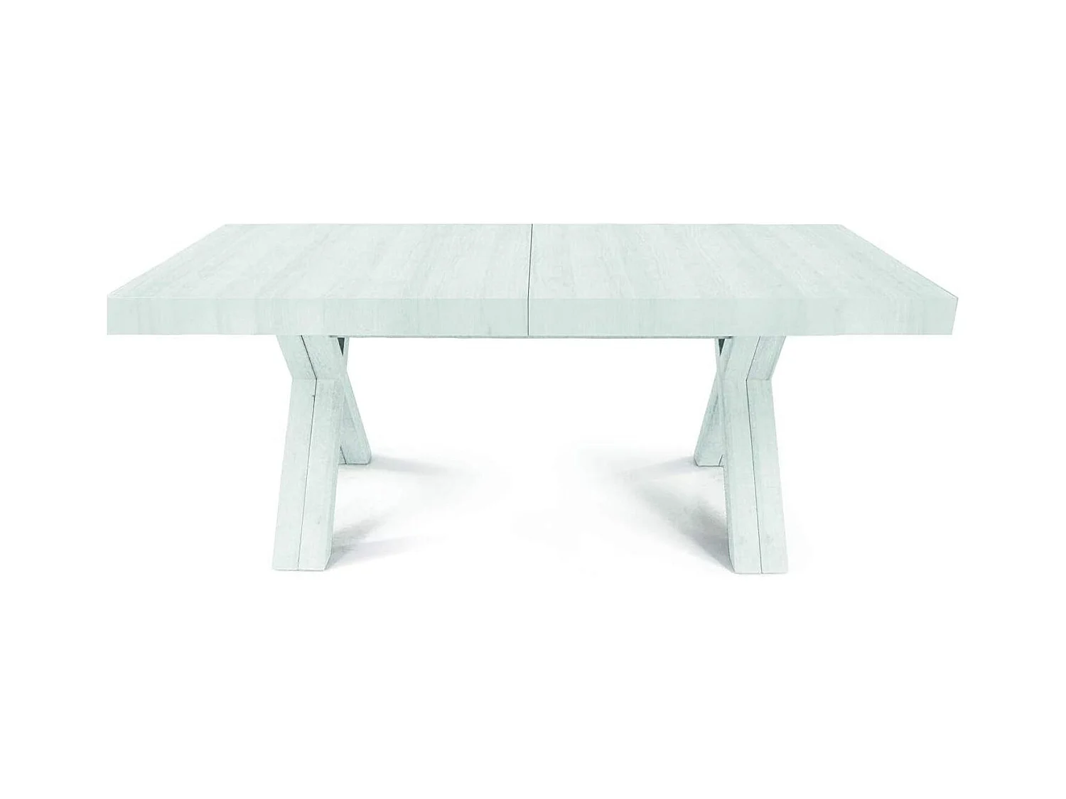 Ausziehbarer weißer Holztisch 180x100 cm - 480x100 cm - GALLIPOLI