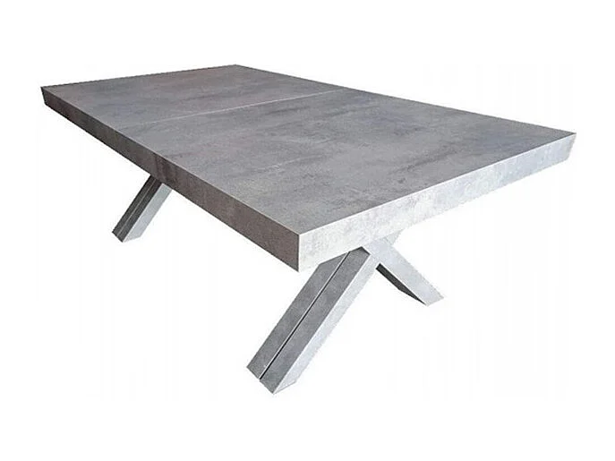 Ausziehbarer Holztisch aus Beton 180x100 cm - 480x100 cm - GALLIPOLI