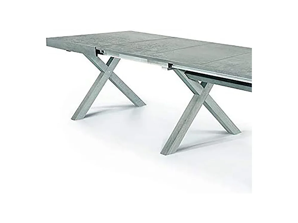 Tavolo in legno beton allungabile 180x100 cm - 480x100 cm - GALLIPOLI