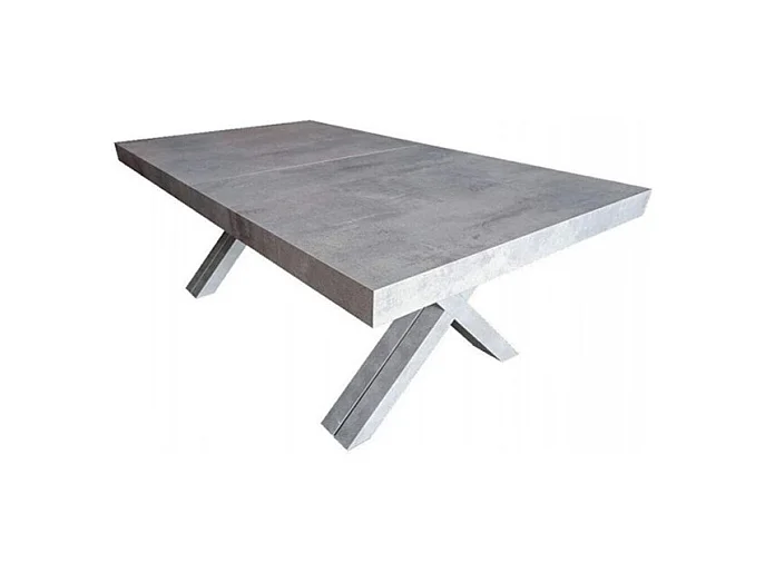 Table en bois à rallonge Beton 180x100 cm - 480x100 cm - GALLIPOLI