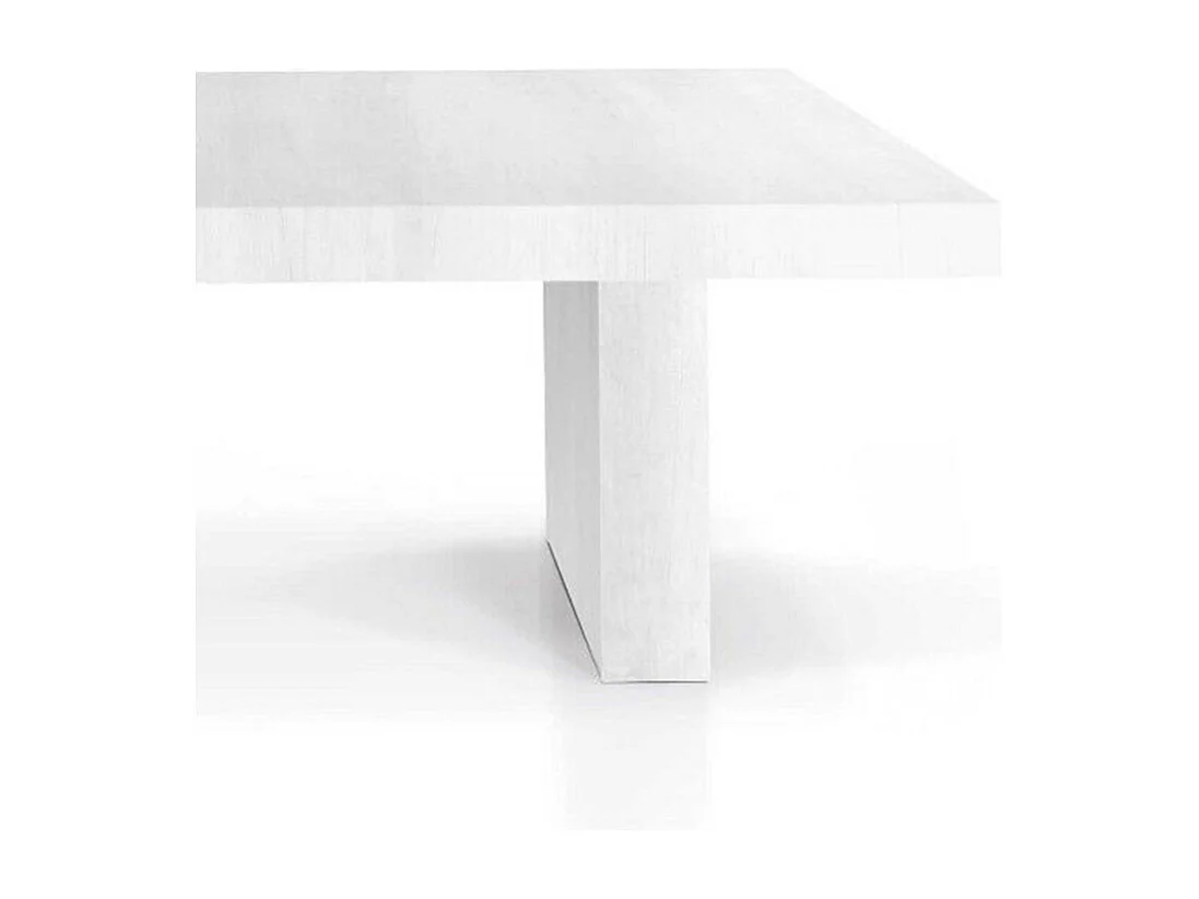 Table à rallonge en bois blanc 160x90 cm - 410x90 cm - JESOLO
