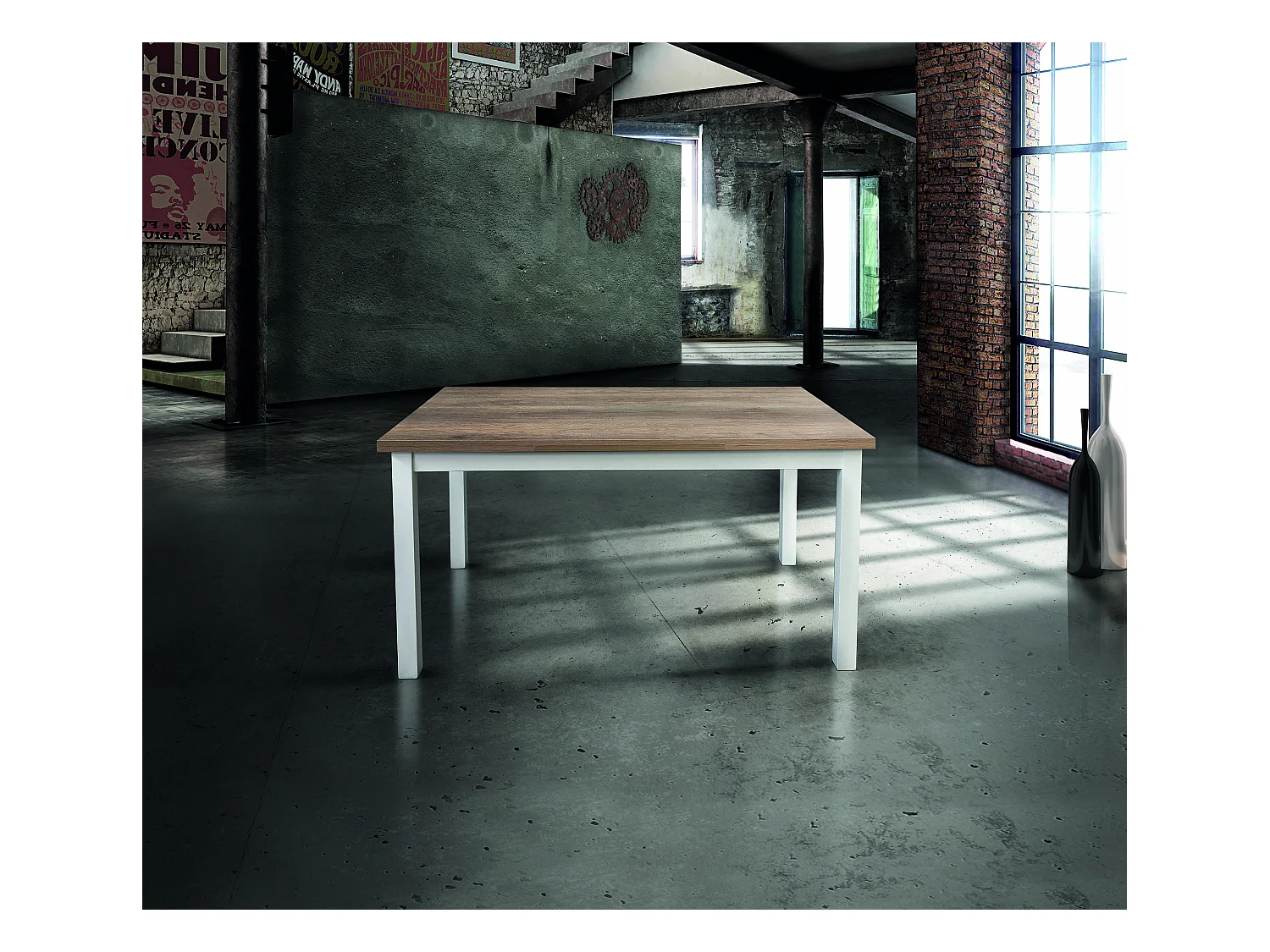 Mesa extensible de madera 110x70cm - 190x70cm - POSITANO