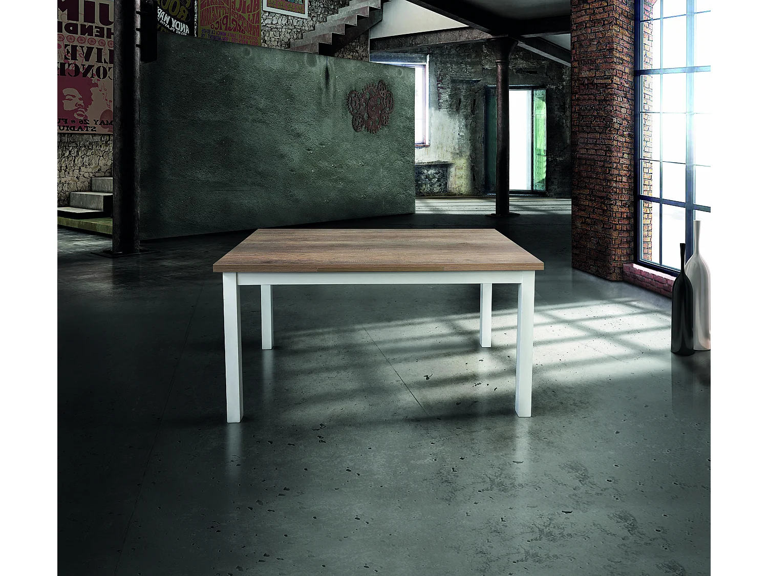 Mesa extensible de madera 110x70cm - 190x70cm - POSITANO