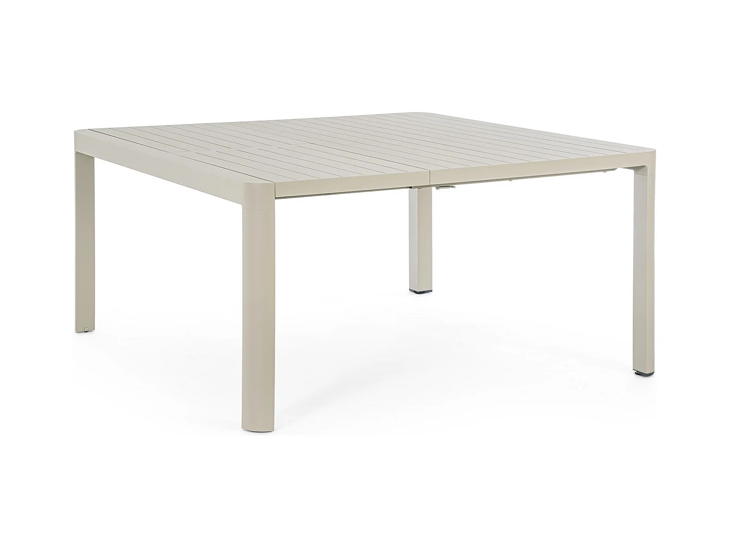 Table à rallonge en aluminium gris tourterelle 149×97 cm - 149×149 cm - KIPLIN