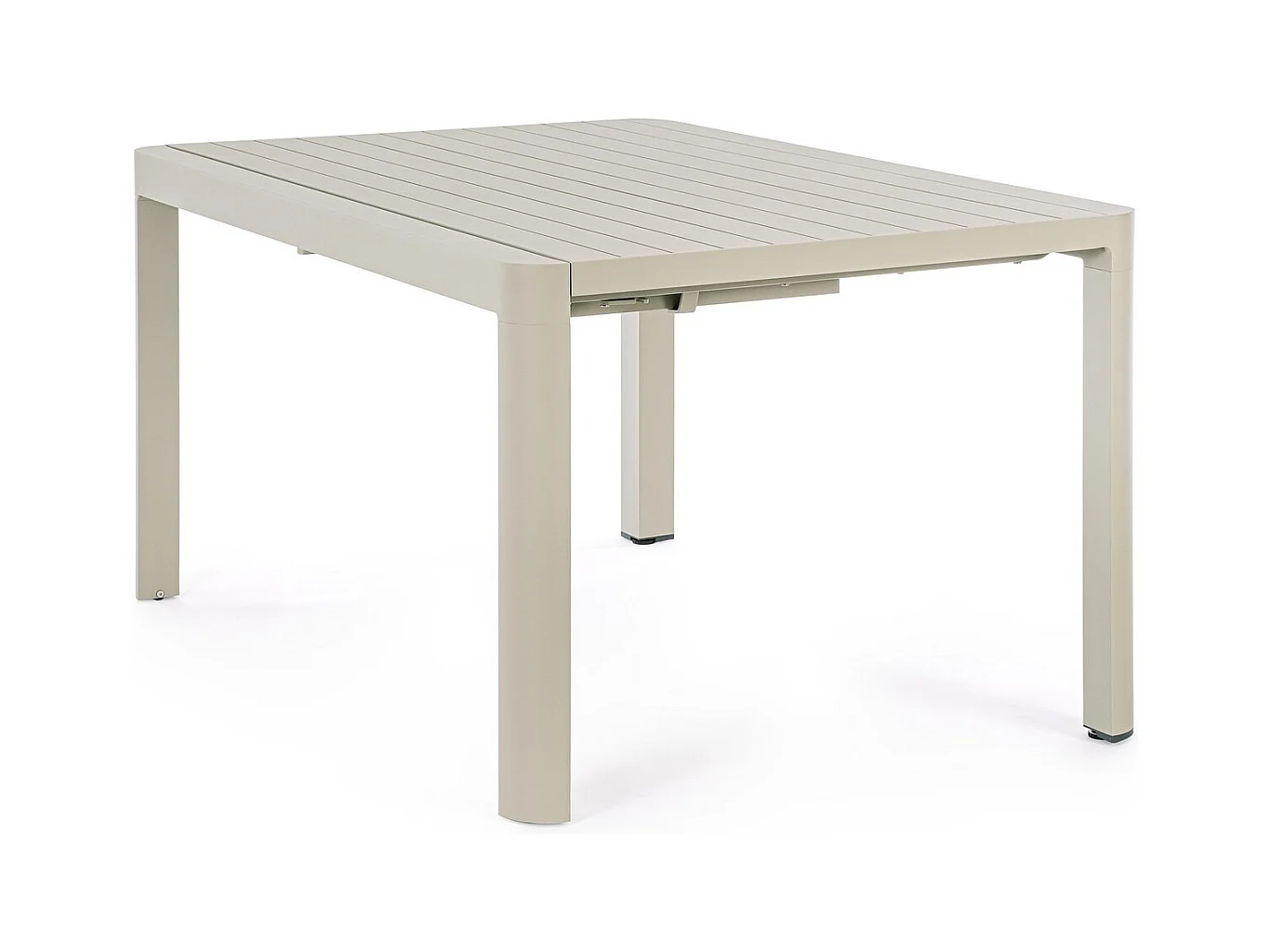 Table à rallonge en aluminium gris tourterelle 149×97 cm - 149×149 cm - KIPLIN