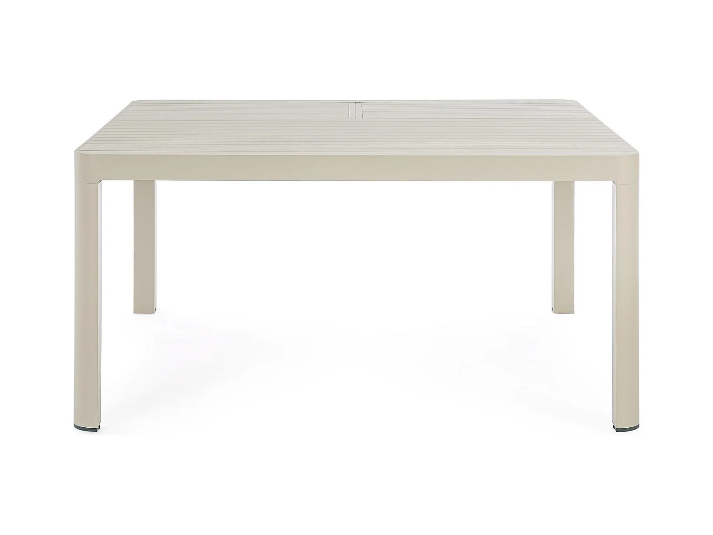 Table à rallonge en aluminium gris tourterelle 149×97 cm - 149×149 cm - KIPLIN