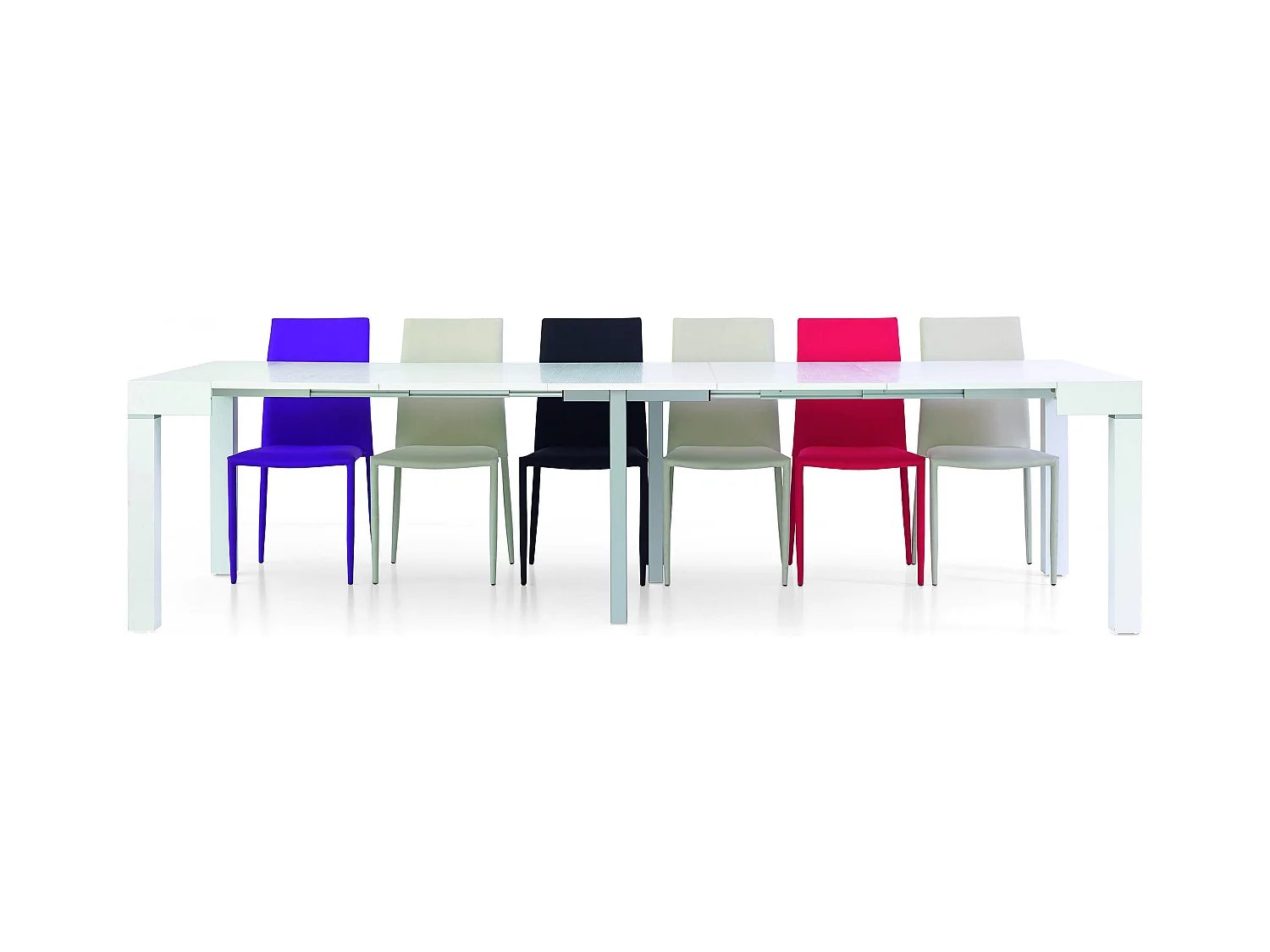 Table console à rallonge blanche 90×50 cm - 90×300 cm - SORRENTO