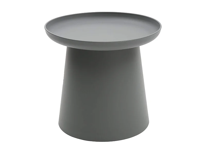 Runder Couchtisch aus Polypropylen, Grau, 50x50x46 cm - IBIZA