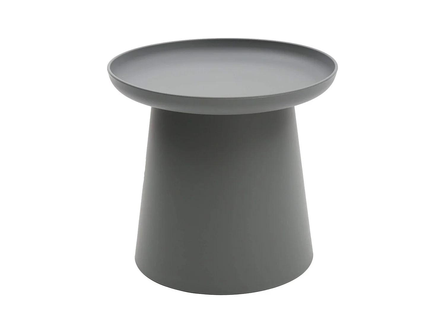 Runder Couchtisch aus Polypropylen, Grau, 50x50x46 cm - IBIZA