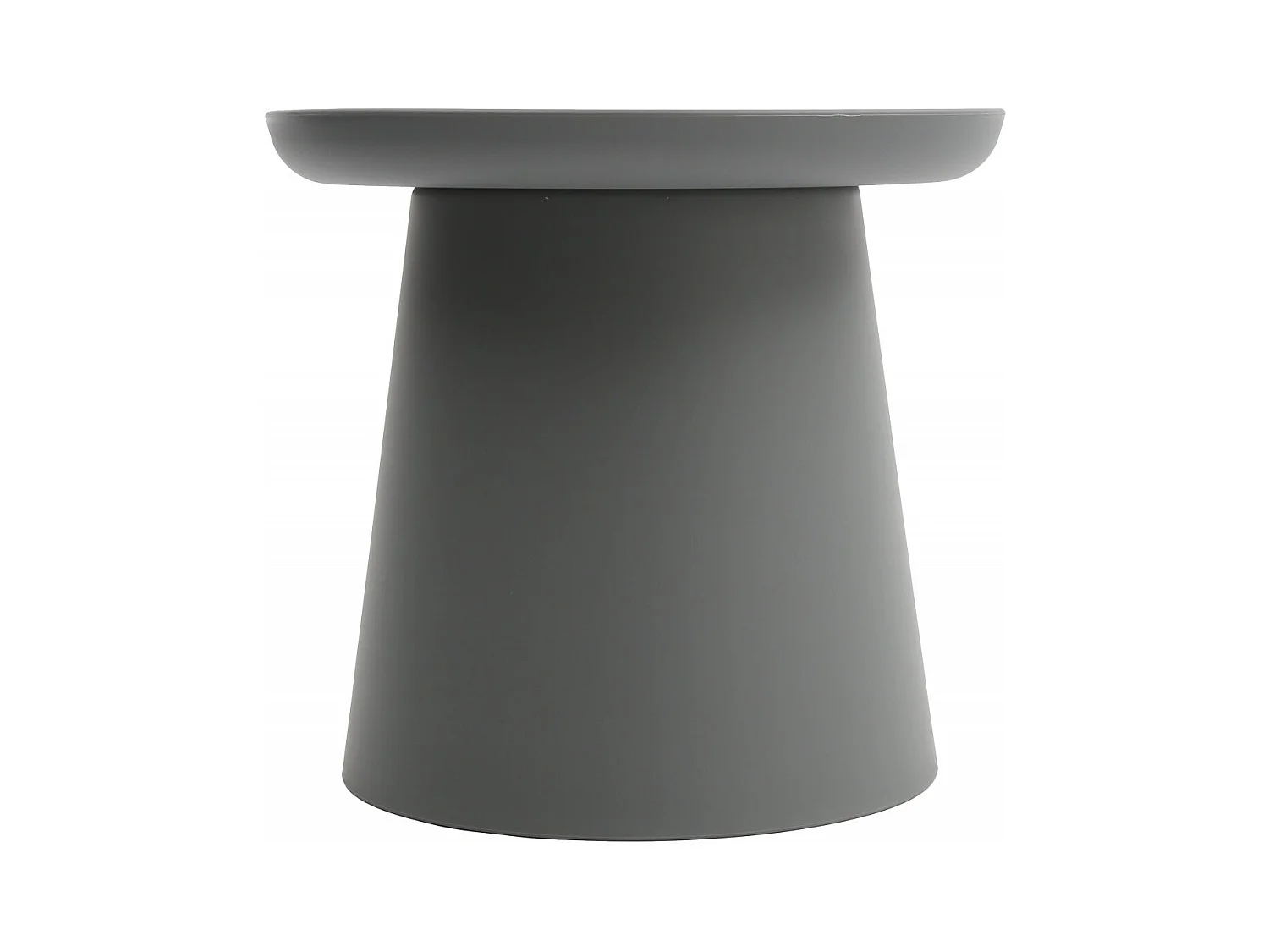 Runder Couchtisch aus Polypropylen, Grau, 50x50x46 cm - IBIZA