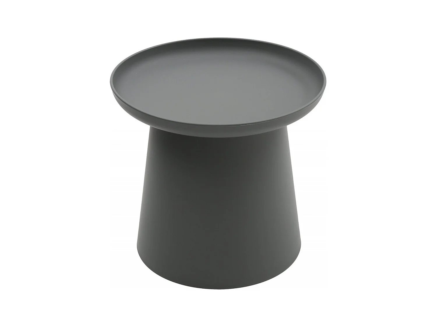 Runder Couchtisch aus Polypropylen, Grau, 50x50x46 cm - IBIZA