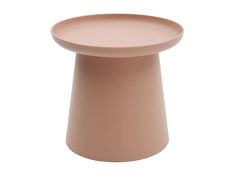 Runder Couchtisch aus Polypropylen, Rosa, 50x50x46 cm - IBIZA