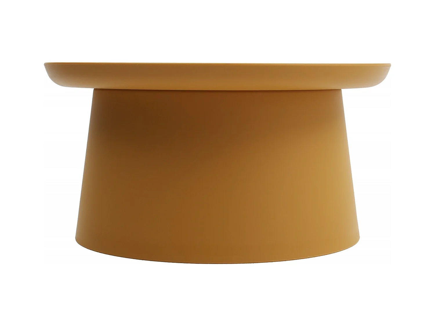 Table basse ronde en polypropylène, Jaune, 70x70x36 cm - IBIZA