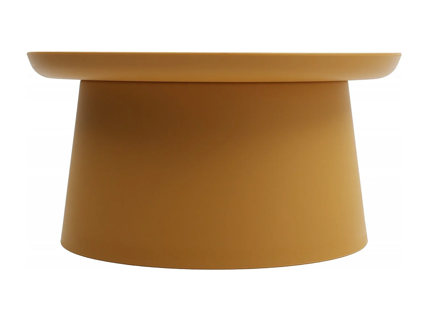 Table basse ronde en polypropylène, Jaune, 70x70x36 cm - IBIZA