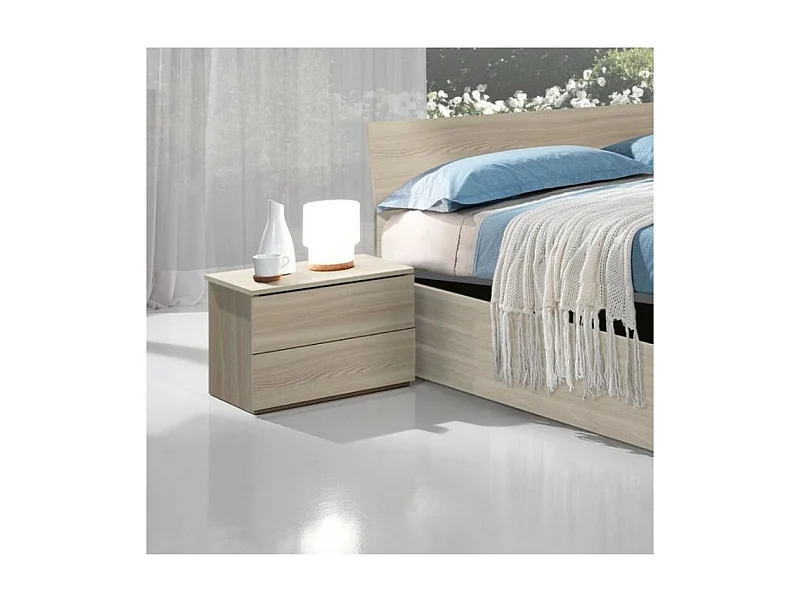 Comodino 2 cassetti olmo Manitoba