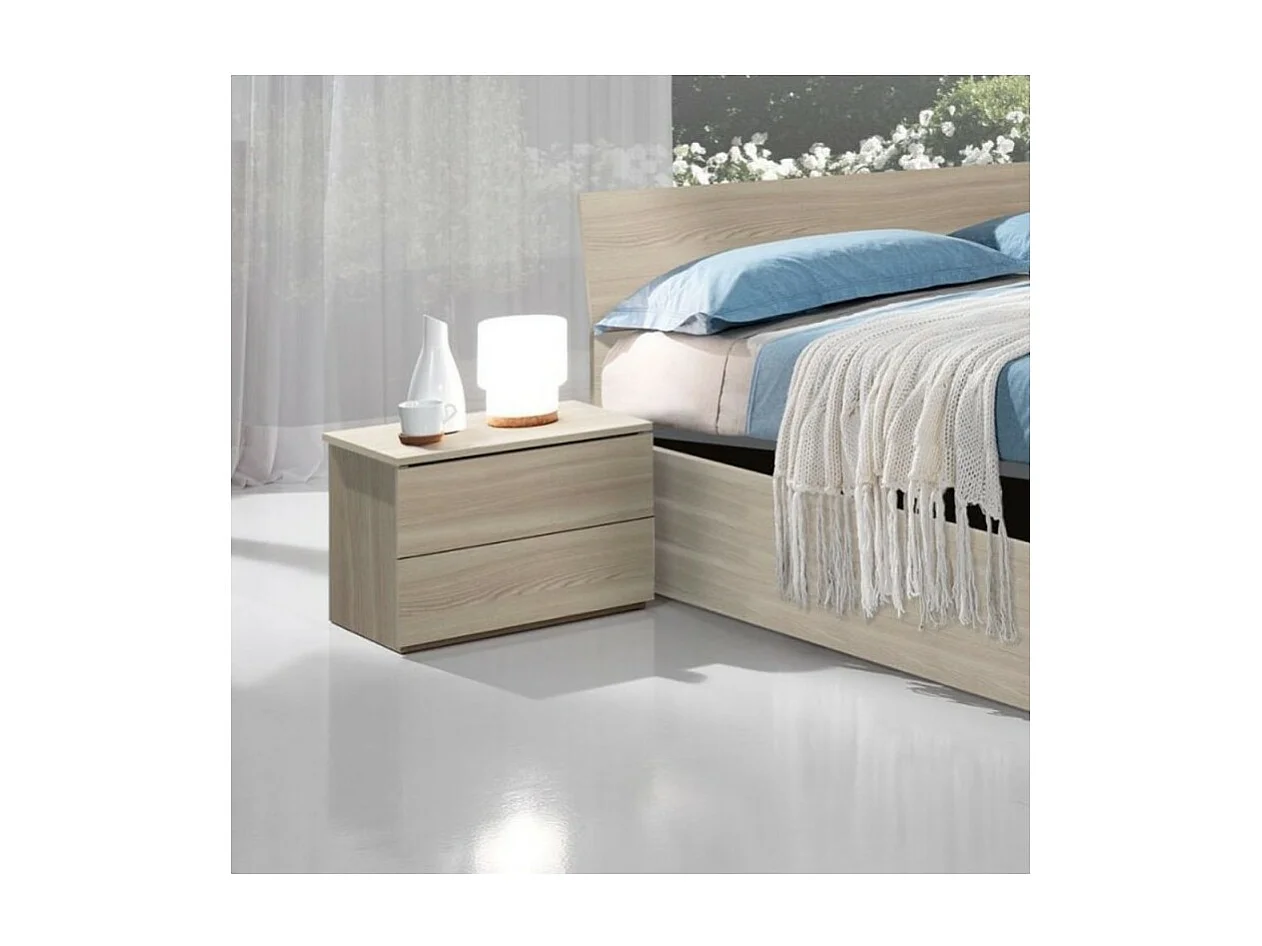Comodino 2 cassetti olmo Manitoba