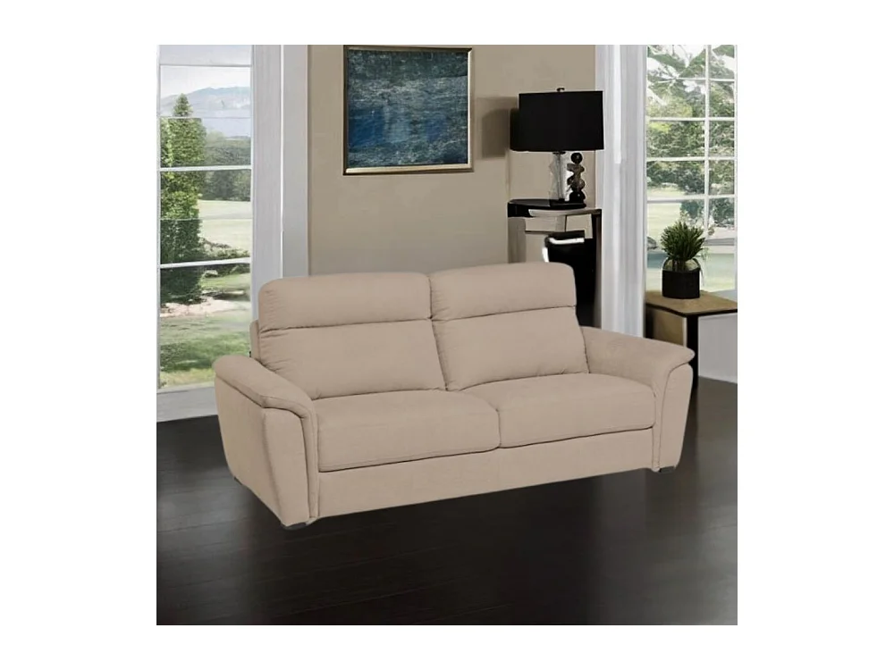 Divano 3 posti Gonzaga tessuto Luna05 caribou poggiatesta regolabili