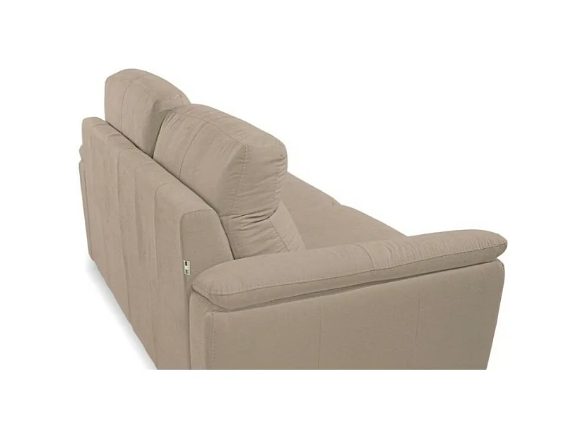 Divano 3 posti Gonzaga tessuto Luna05 caribou poggiatesta regolabili