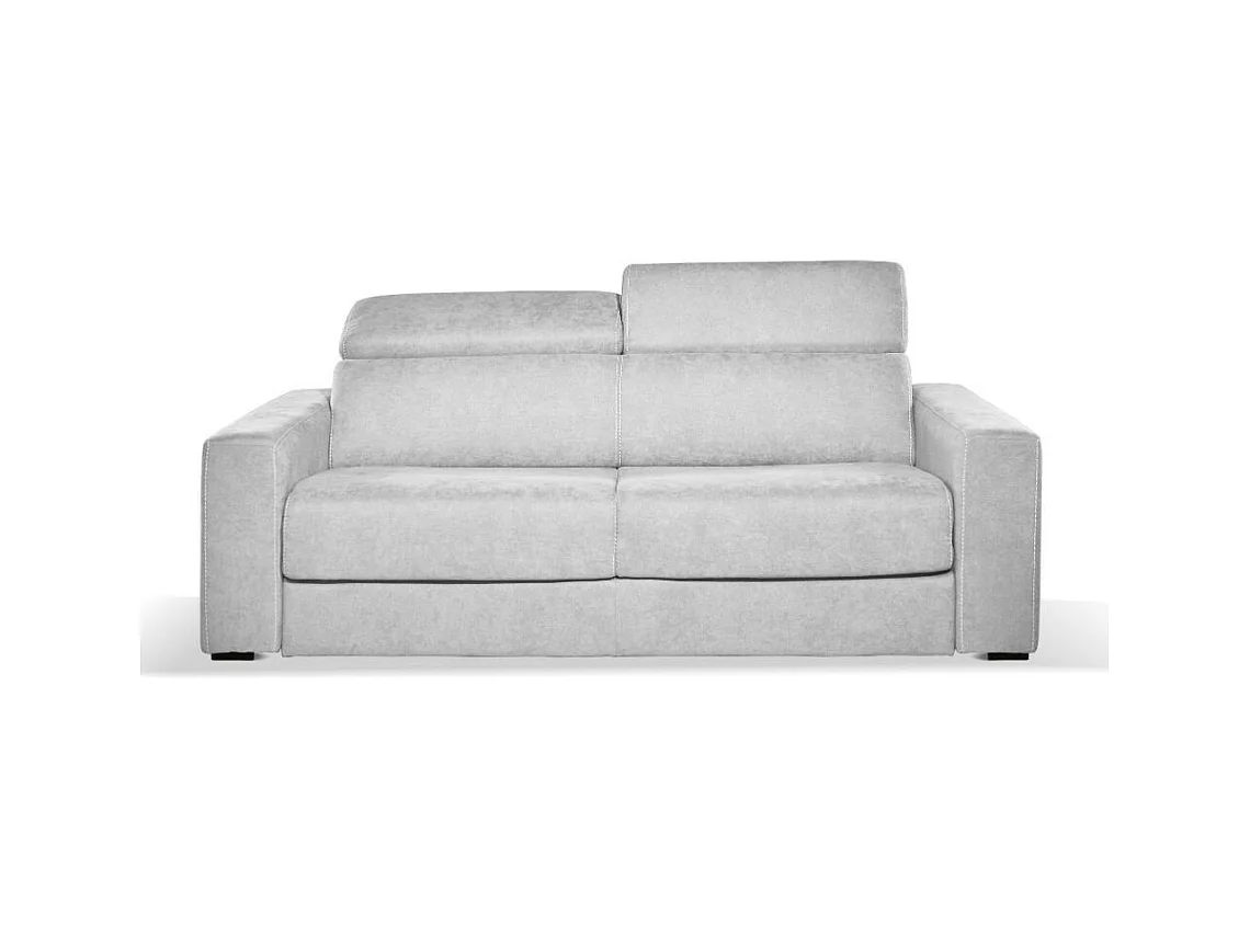 Divano letto 3 posti Crien tessuto Luna grigio chiaro 205x97x83H