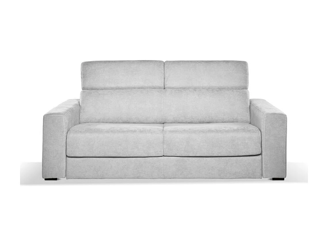 Divano letto 3 posti Crien tessuto Luna grigio chiaro 205x97x83H
