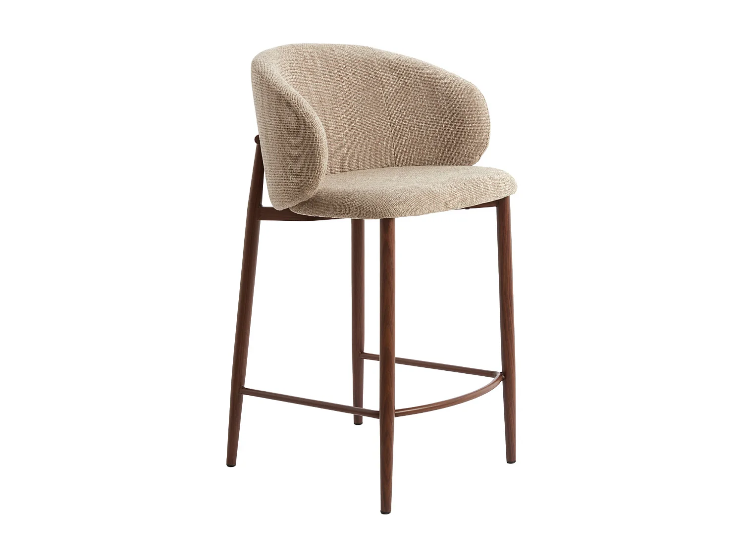Tabouret de bar ALUKO - 57x55x94cm - Marron
