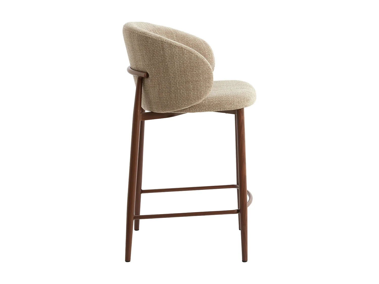 Tabouret de bar ALUKO - 57x55x94cm - Marron