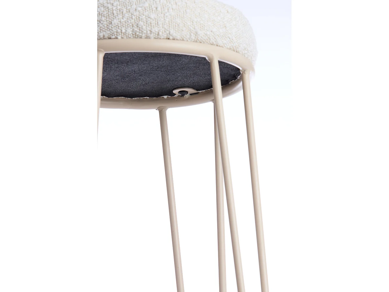 Tabouret de bar ALICE - Ø14x73cm - Blanc