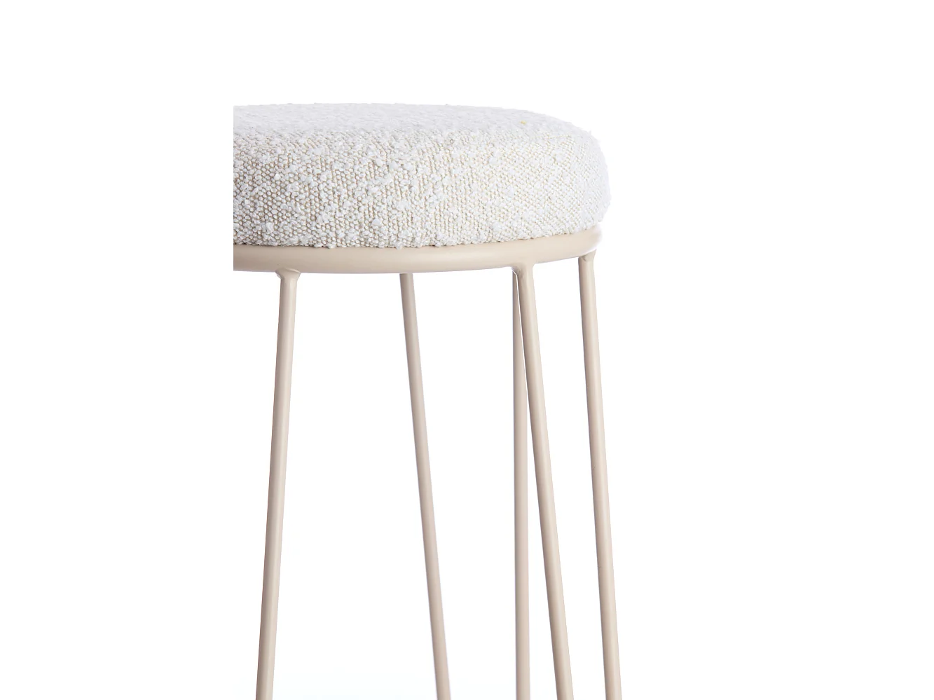 Tabouret de bar ALICE - Ø14x73cm - Blanc