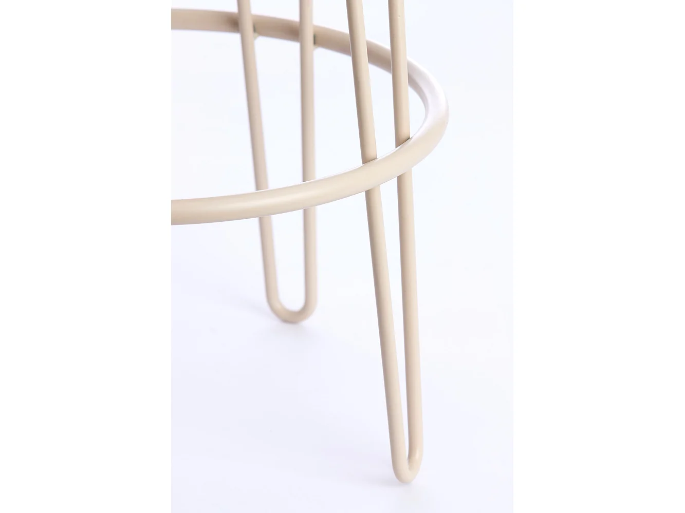 Tabouret de bar ALICE - Ø14x73cm - Blanc