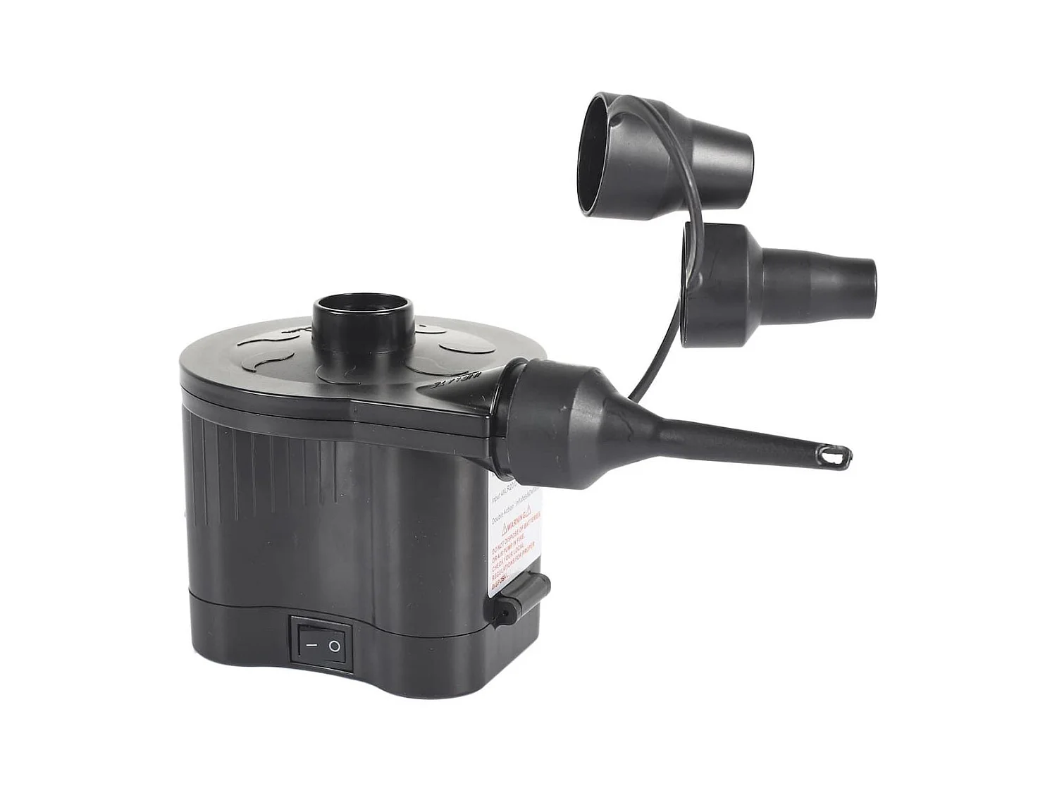 Gonfleur et dégonfleur électriques à piles avec 3 embouts en plastique noir - GONFLEX