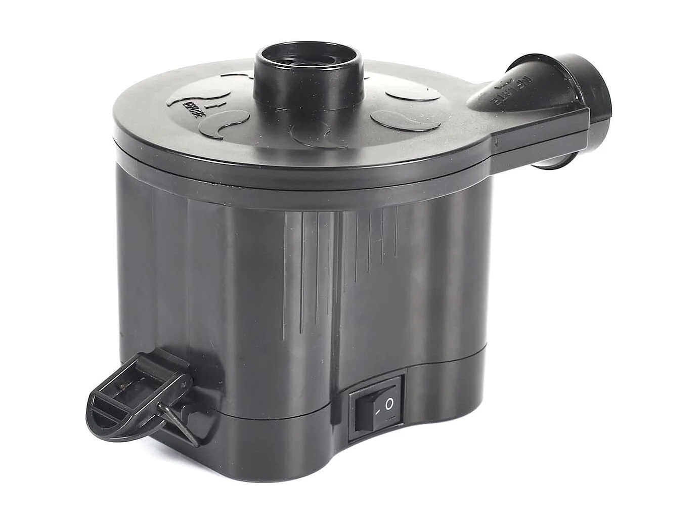 Gonfleur et dégonfleur électriques à piles avec 3 embouts en plastique noir - GONFLEX