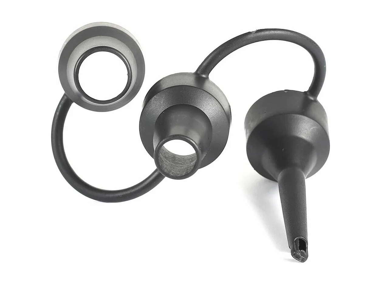 Gonfleur et dégonfleur électriques à piles avec 3 embouts en plastique noir - GONFLEX