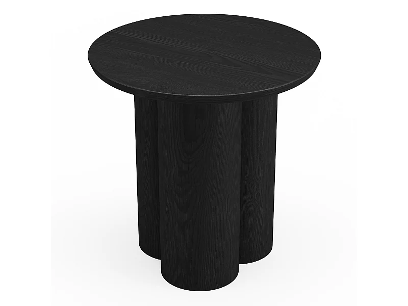 Table basse bois noir plateau 45cm HELMA
