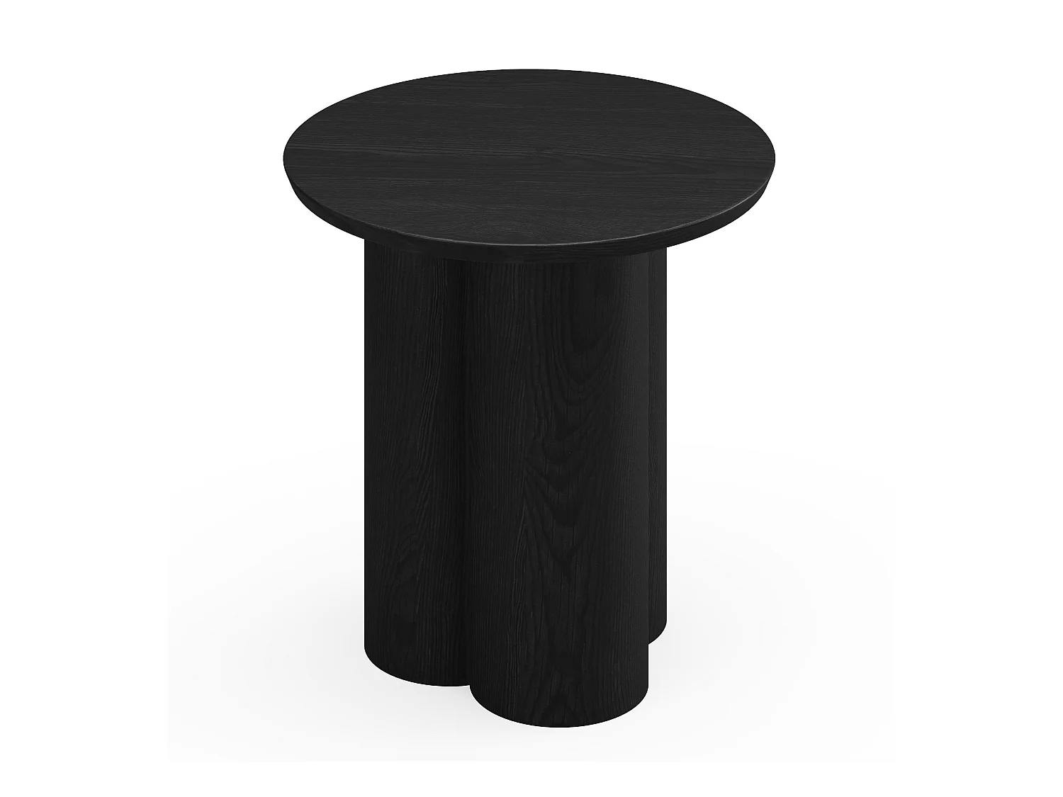 Table basse bois noir plateau 45cm HELMA