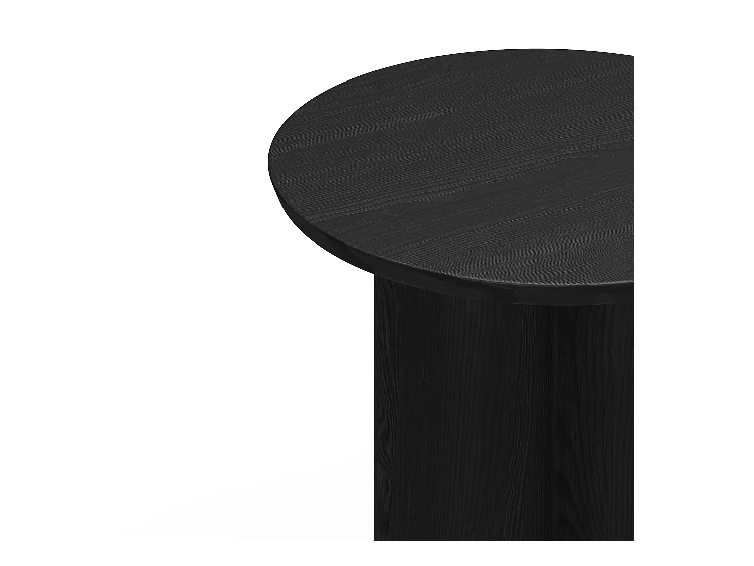 Table basse bois noir plateau 45cm HELMA